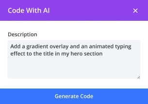 Divi AI Code UI